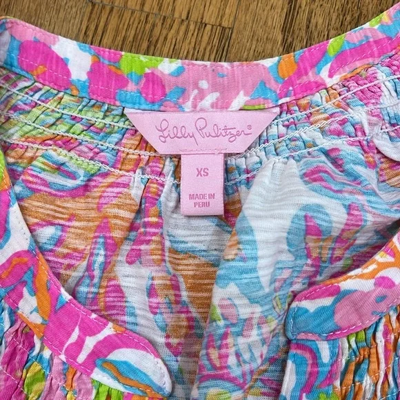 Lilly Pulitzer multicolor top size extra small EUC - Picture 3 of 3